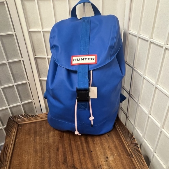 Hunter, Woman, Unisex, Backpack, Blue, Tie, Zip, Pocket, Canvas, Passageways.! main image 7